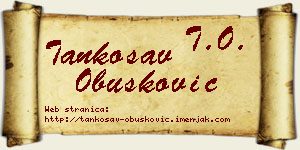 Tankosav Obušković vizit kartica